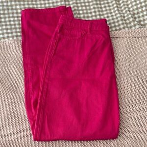 Nasty Gal Fuchsia Straight Leg Denim Jeans